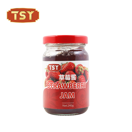 240G szklana butelka 100% naturalny słodki świeży dżem truskawkowy
