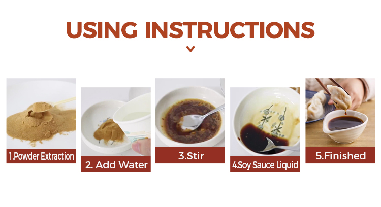 Proces używania sosu sojowego w proszku